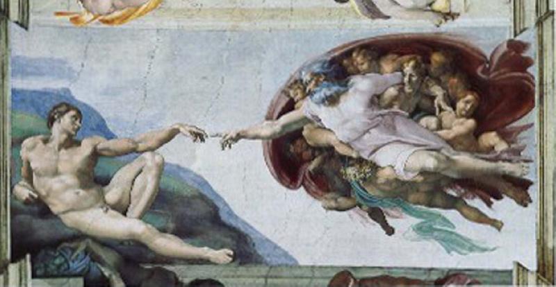CERQUOZZI, Michelangelo The creation of Adam France oil painting art